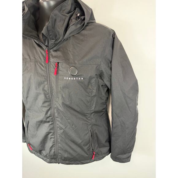 Venustas Heated Jacket Black Womens Medium Fleece Lined Windbreaker No Battery - Picture 12 of 13